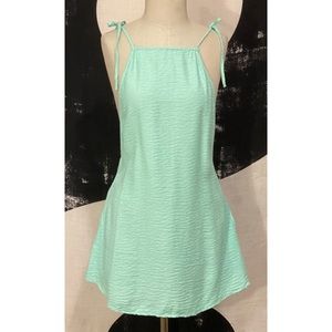 Onia XS Ocean-Blue Backless Mini Dress